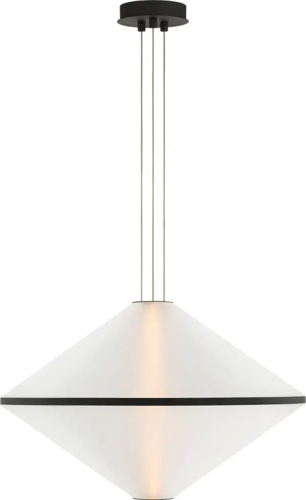 The Bicono 22 Pendant reinterprets 1950s Italian design with modern LED technology and clean geometry. Its combed acrylic diffuser provides soft, even illumination while selectable color temperatures offer versatility for any mood or setting. - alternate view