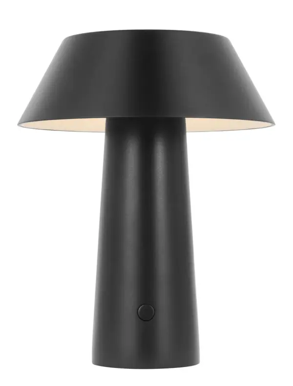 The Sesa Short by Sean Lavin combines playful mushroom-inspired design with practical cordless functionality. Perfect for indoor and outdoor use, this rechargeable accent lamp delivers warm 2700K lighting with excellent 90 CRI color rendering for up to 14 hours. - alternate view