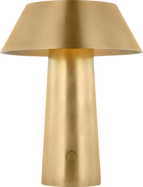 The Sesa LED Table Lamp by Sean Lavin delivers focused task lighting in a compact 6-inch footprint. Its hand-rubbed antique brass finish and integrated LED technology make it ideal for modern spaces requiring efficient accent lighting.