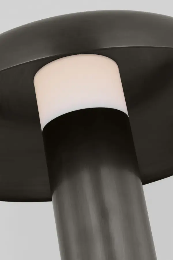 The Louver by Sean Lavin is a striking contemporary table lamp that transforms functional lighting into art. Its signature metal columns create a mesmerizing interplay of light and shadow, perfect for modern interiors. - alternate view