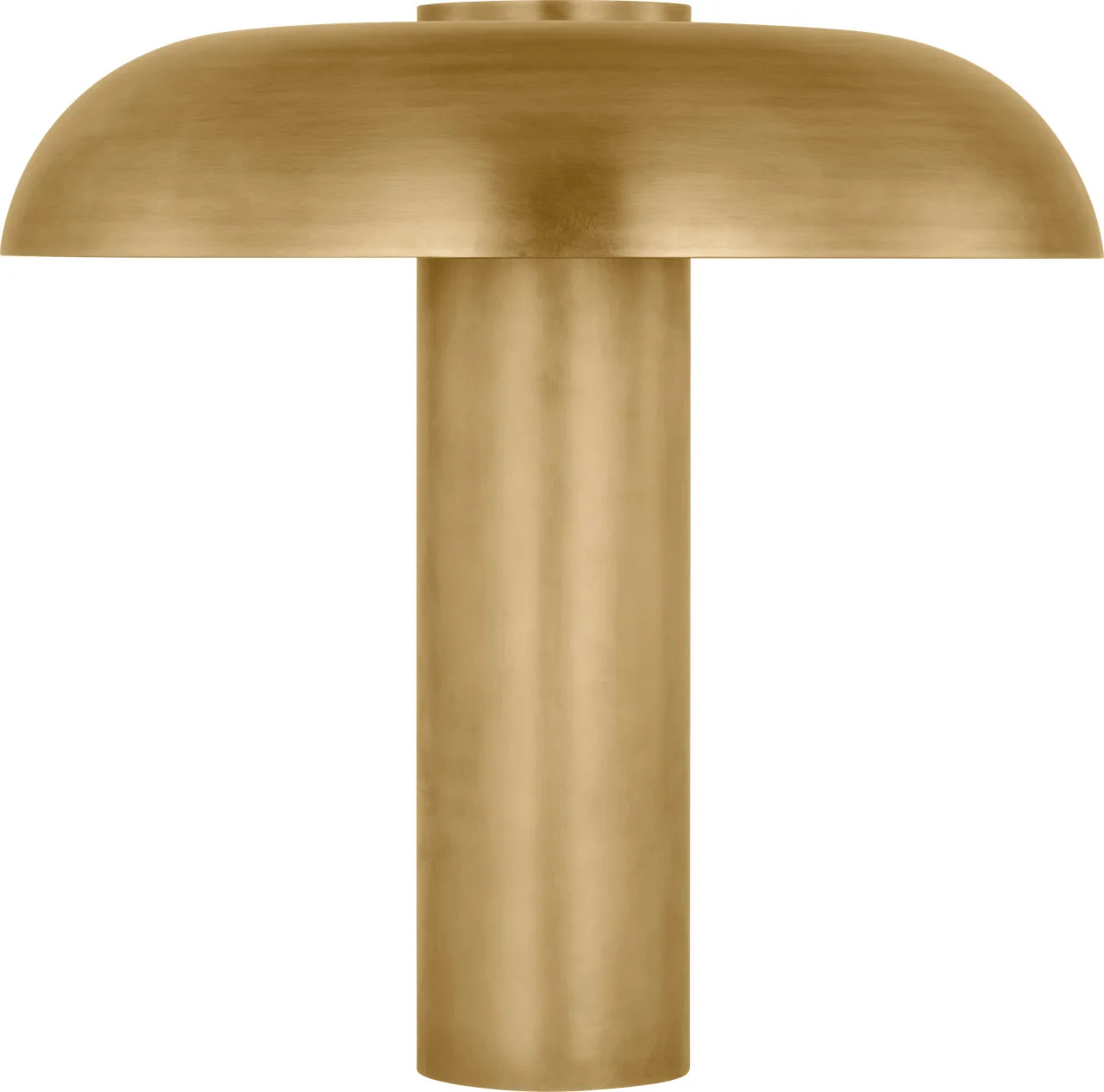 Louver LED Table Lamp in Natural Brass