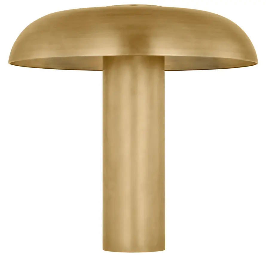 Louver LED Table Lamp in Natural Brass - Image 2