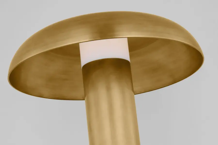 Louver LED Table Lamp in Natural Brass - Image 3