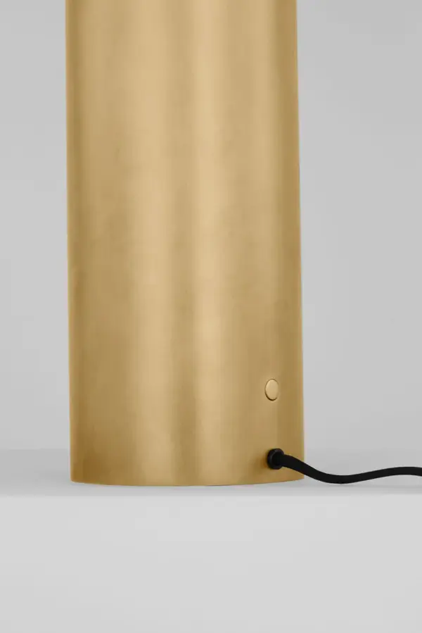 Louver LED Table Lamp in Natural Brass - Image 4