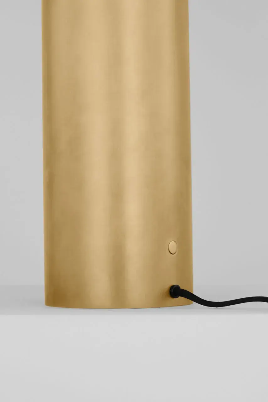 Louver LED Table Lamp in Natural Brass - Image 4