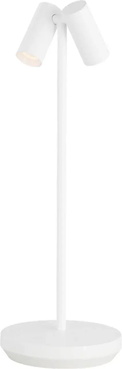 The Doppia by Sean Lavin combines contemporary design with practical cordless functionality. Its double shade creates intimate downward lighting, while the rechargeable battery and 3-step dimmer offer flexibility for any space. - alternate view