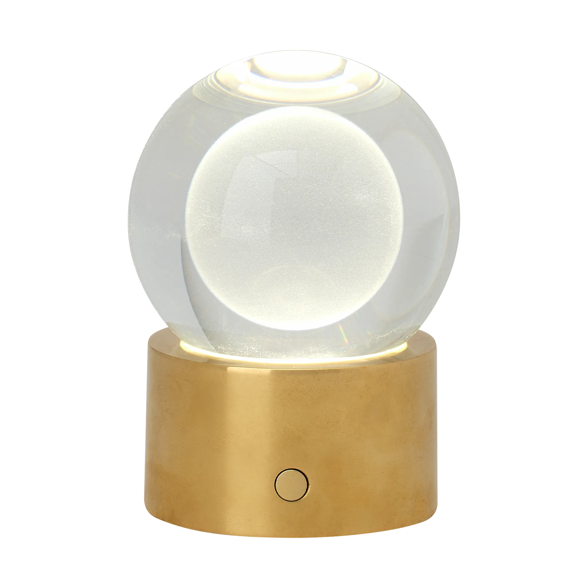 Mina Accent Rechargeable Table Lamp in Natural Brass