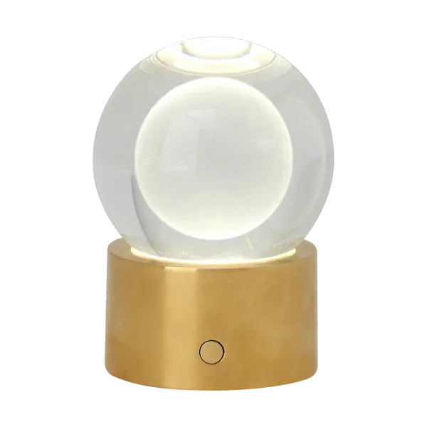 Mina Accent Rechargeable Table Lamp in Natural Brass - Image 1