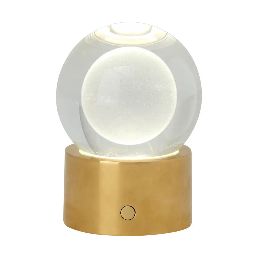 Mina Accent Rechargeable Table Lamp in Natural Brass - Image 1