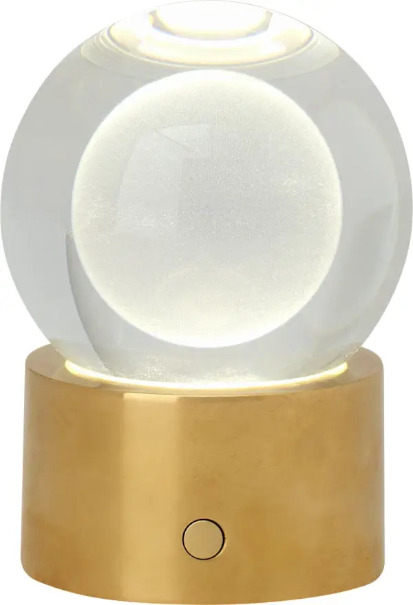 Mina Accent Rechargeable Table Lamp in Natural Brass - Image 2