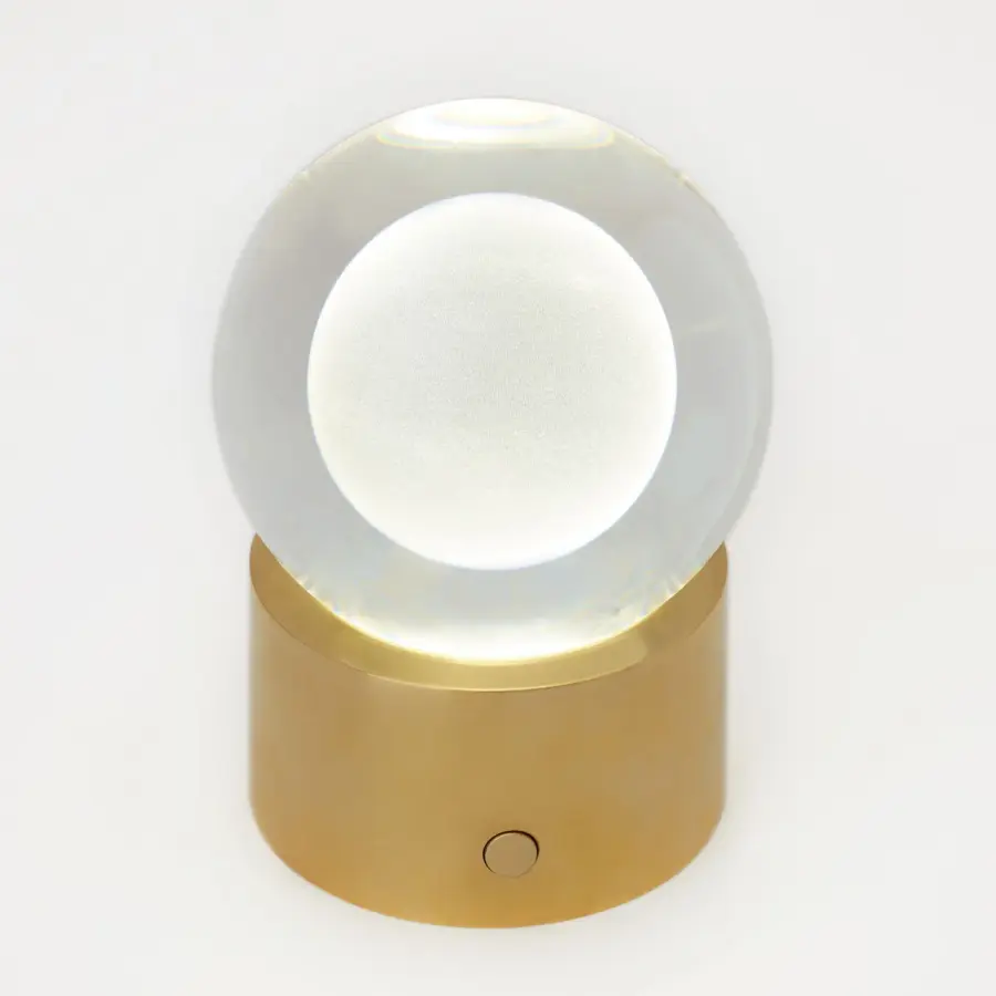 Mina Accent Rechargeable Table Lamp in Natural Brass - Image 11