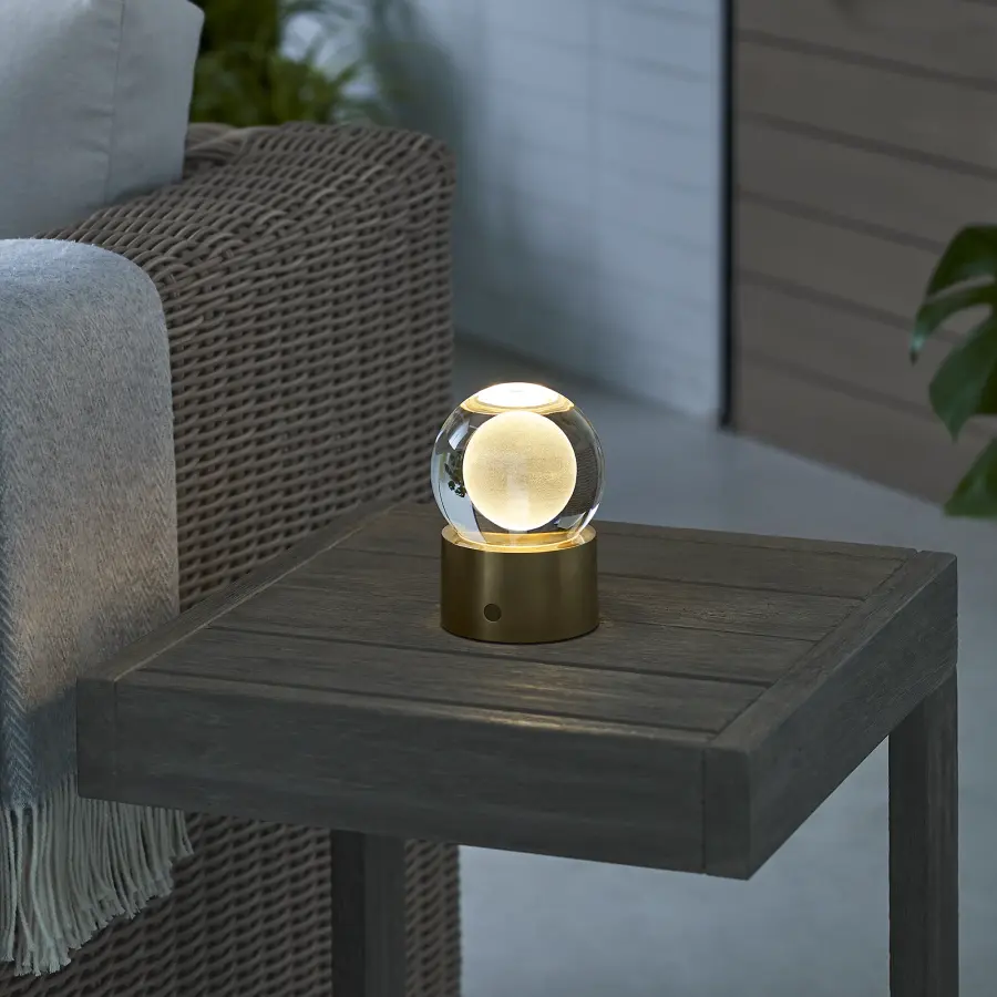 Mina Accent Rechargeable Table Lamp in Natural Brass - Image 12