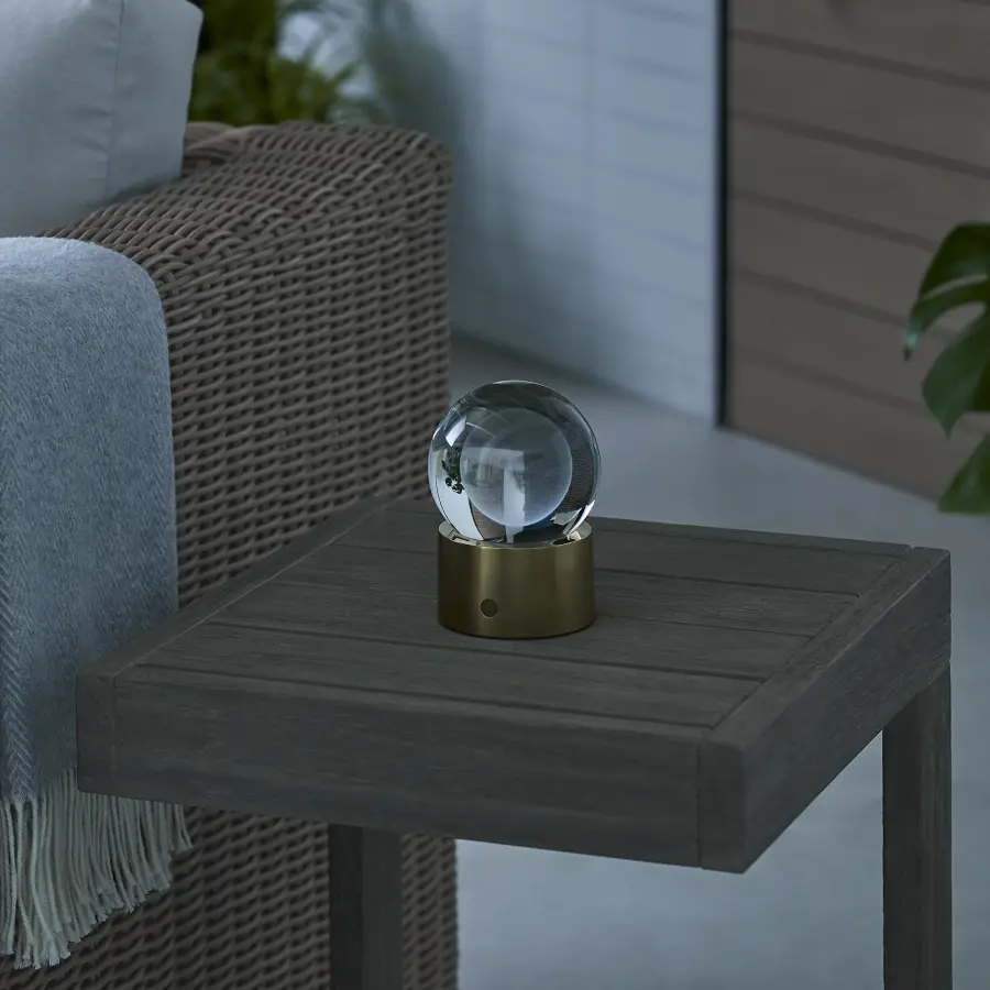 Mina Accent Rechargeable Table Lamp in Natural Brass - Image 4