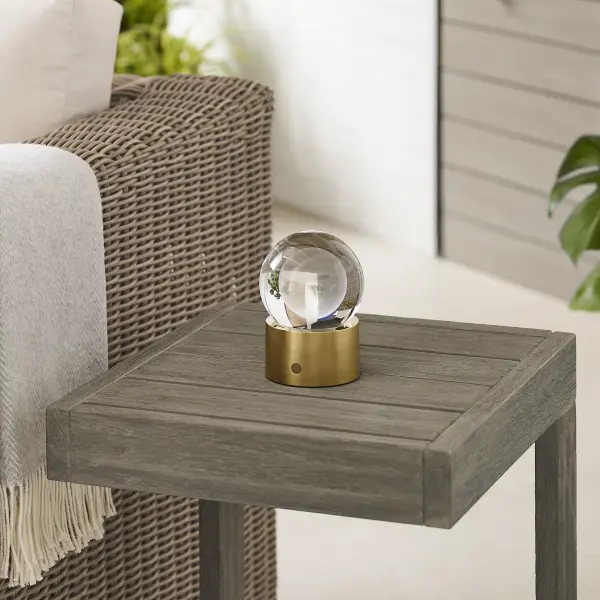Mina Accent Rechargeable Table Lamp in Natural Brass - Image 6
