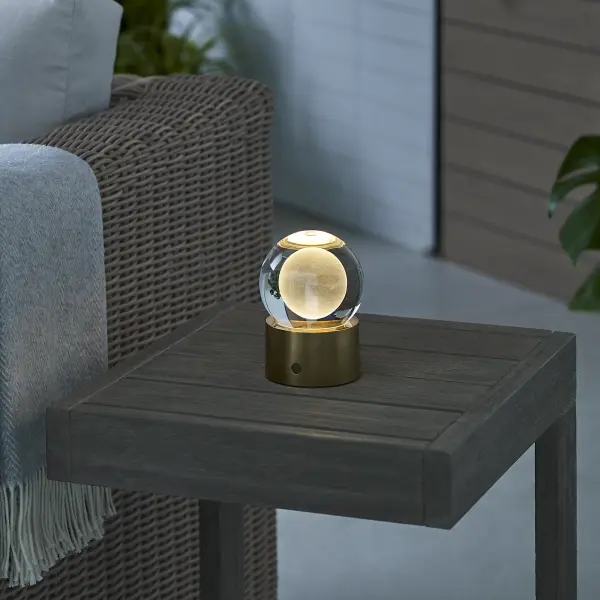 Mina Accent Rechargeable Table Lamp in Natural Brass - Image 10