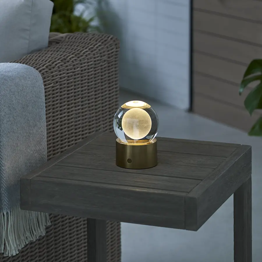 Mina Accent Rechargeable Table Lamp in Natural Brass - Image 10