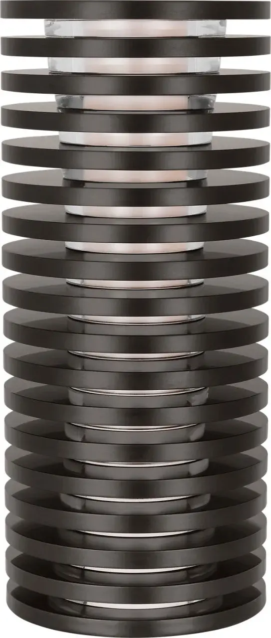 The Quoddy Small Table Lamp combines transitional design with coastal charm in a sophisticated dark bronze finish. Featuring premium 2700K warm white LED with 90 CRI for exceptional color rendering, this compact lamp delivers both style and superior light quality for intimate spaces. - alternate view