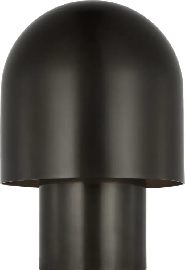 The Kennett Small Table Lamp combines refined dark bronze metalwork with high-quality 2700K LED lighting for warm, inviting illumination. Its compact size makes it ideal for bedside tables and smaller spaces. - alternate view