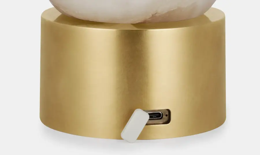 Mina Alabaster Accent Rechargeable Table Lamp - Image 6