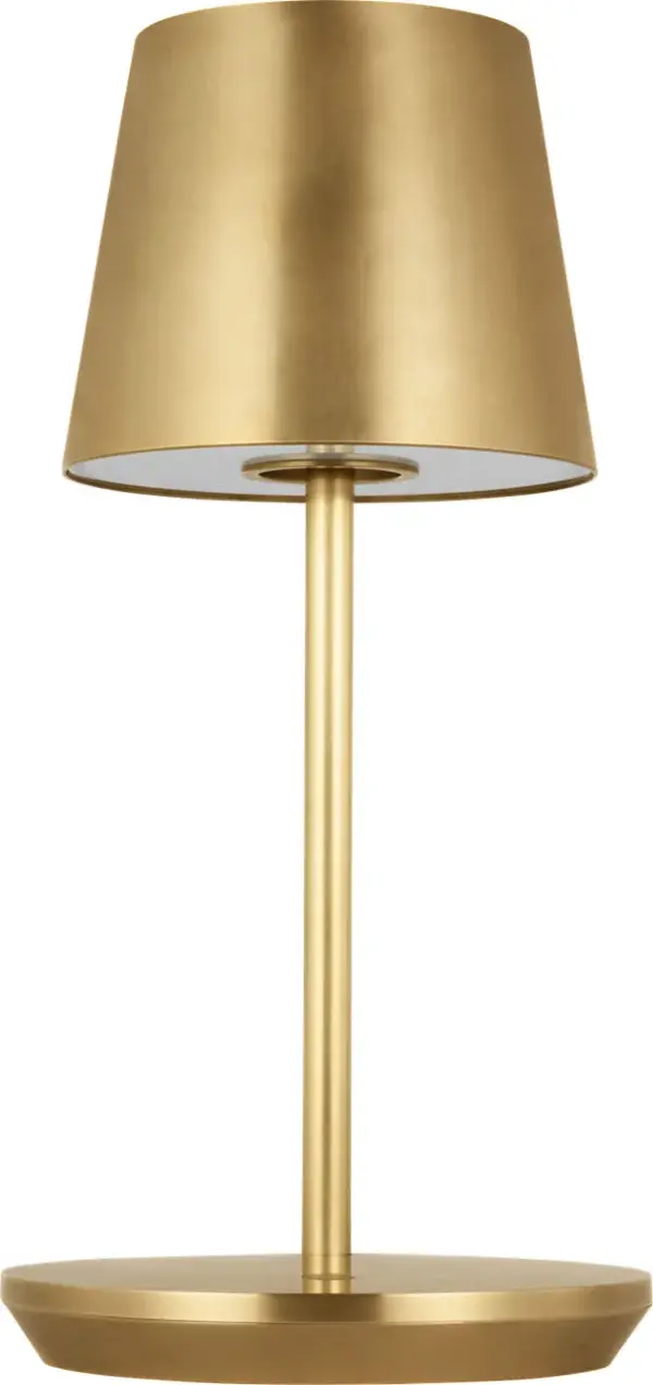 The Nevis Short by Sean Lavin combines portability with sophisticated design. This rechargeable LED lamp offers wireless convenience with 12-14 hours of battery life, three dimming settings, and a warm 2700K glow with exceptional 90 CRI color rendering. - alternate view