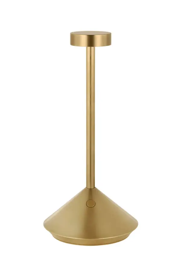 The Moneta Short by Sean Lavin combines portability with sophistication. Its rechargeable design and 3-step touch dimmer make it perfect for indoor and outdoor use, offering 12-14 hours of cordless illumination. - alternate view