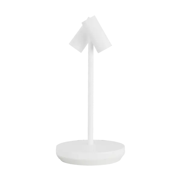 The Doppia Short by Sean Lavin delivers sophisticated portable lighting with its distinctive double-shade design and warm 2700K illumination. Rechargeable battery provides 12-14 hours of runtime with convenient 3-step touch dimming.
