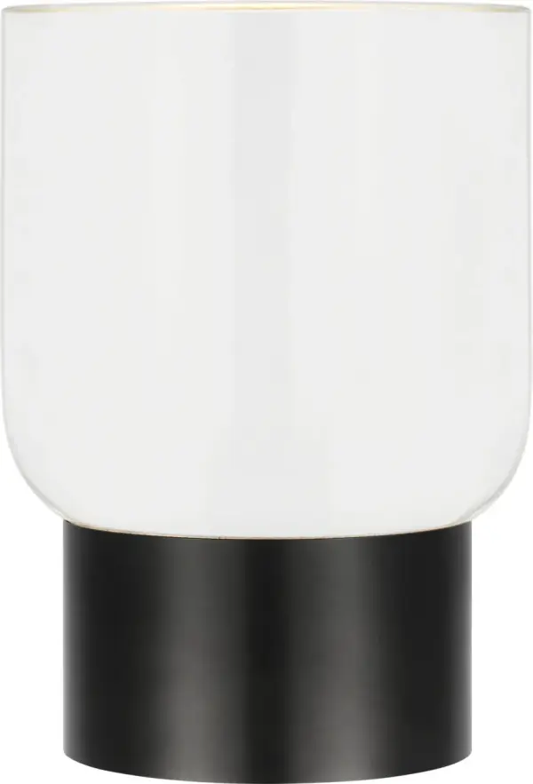 The Caspe 7" rechargeable table lamp combines portability with premium lighting quality. Its 2700K warm white LED with 90 CRI delivers exceptional color rendering, while the cordless design offers placement flexibility. - alternate view