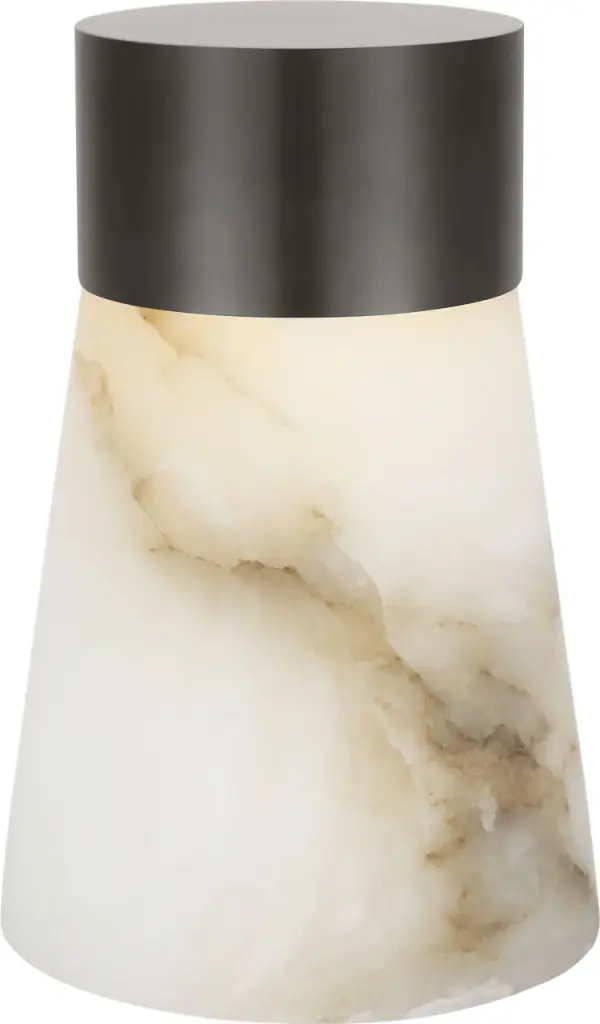 Elegant Rechargeable Alabaster Lamp with Warm, Portable Lighting - Image 1
