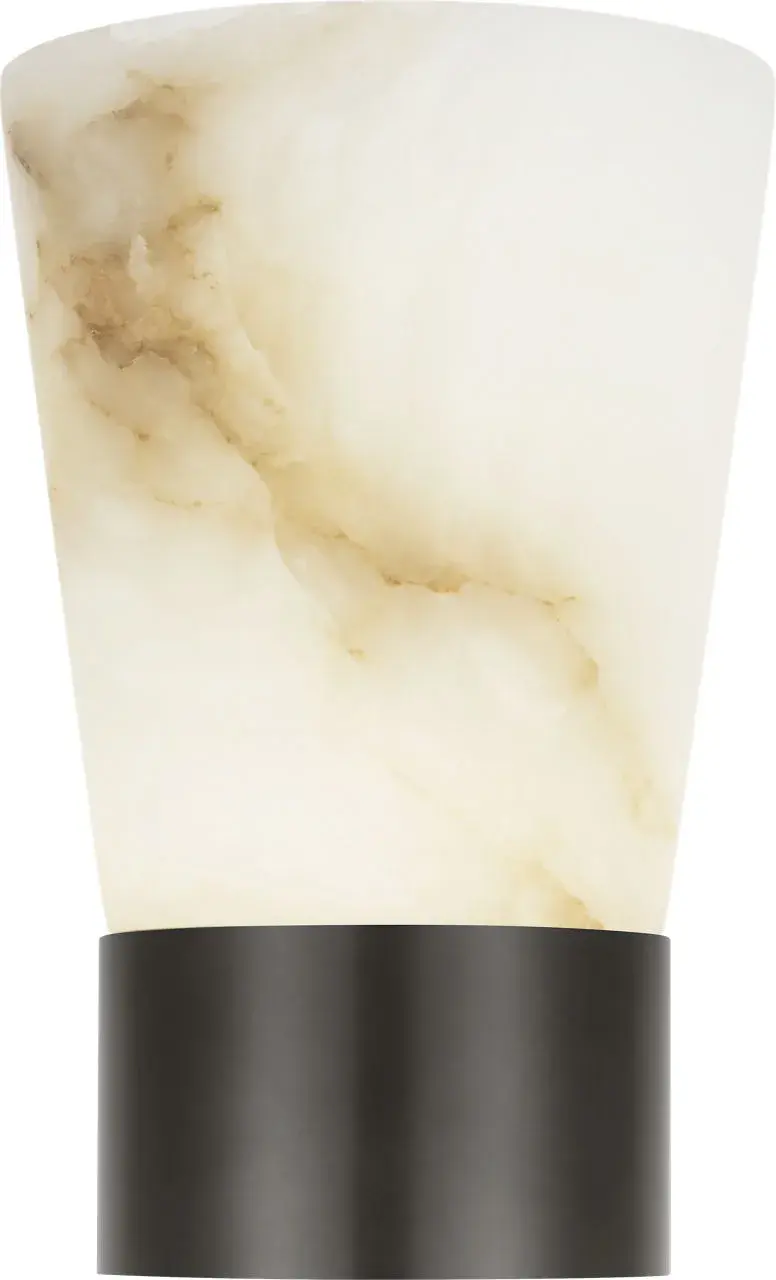 Elegant Rechargeable Alabaster Lamp with Warm, Portable Lighting - Image 4