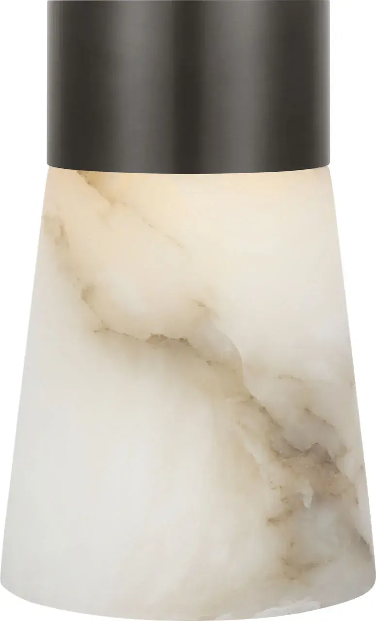 Elegant Rechargeable Alabaster Lamp with Warm, Portable Lighting - Image 5