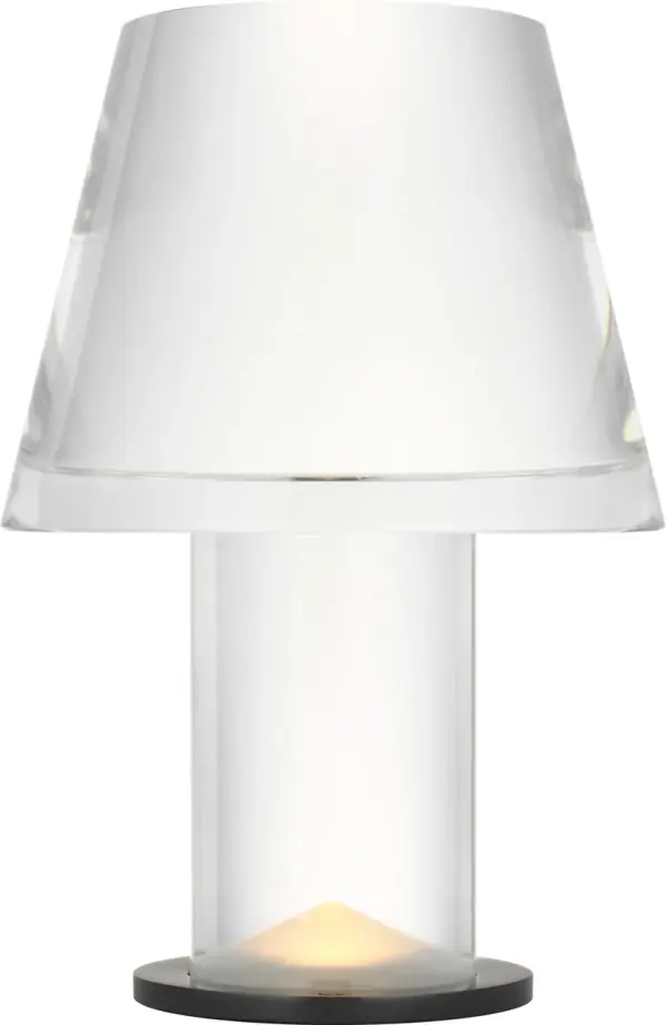 The Beryl combines architectural sophistication with luminous warmth through its tapered crystal body and warm brass base. Integrated 2700K LED provides welcoming ambient light while the etched crystal diffuses illumination beautifully.