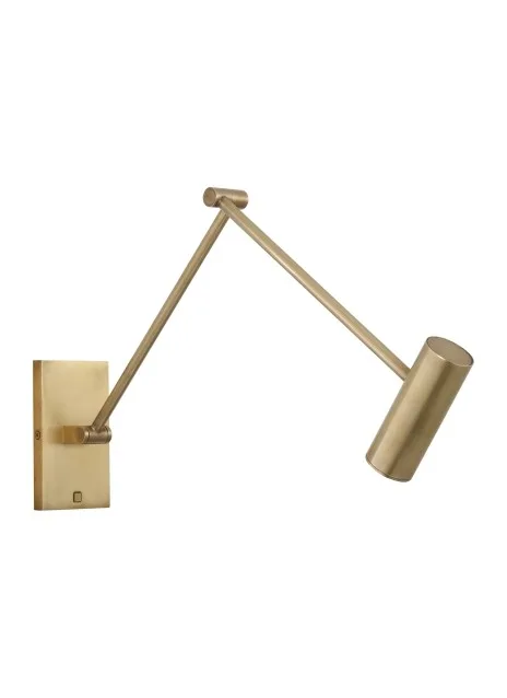 Ponte LED Wall Sconce in Natural Brass