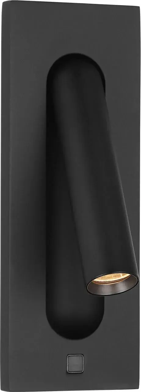 The Ponte 7 Task Sconce combines modern minimalist design with functional task lighting. Its Nightshade Black finish and adjustable arm make it ideal for reading nooks, bedside tables, and workspaces requiring focused light. - alternate view