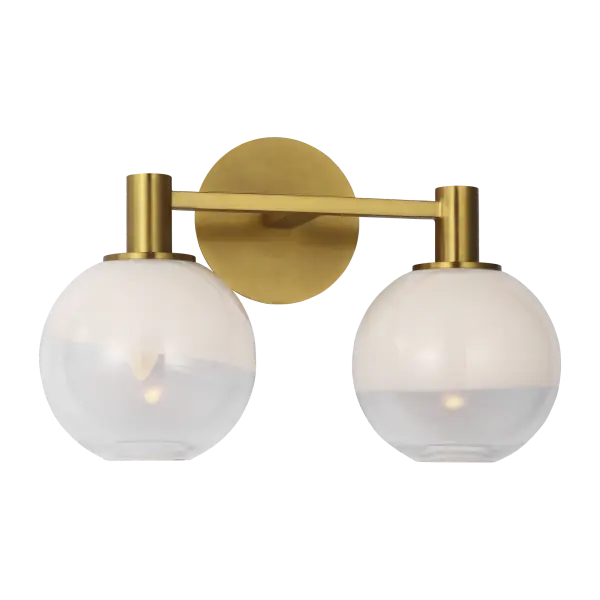 Torian 2-Light Vanity in Burnished Brass - Image 3