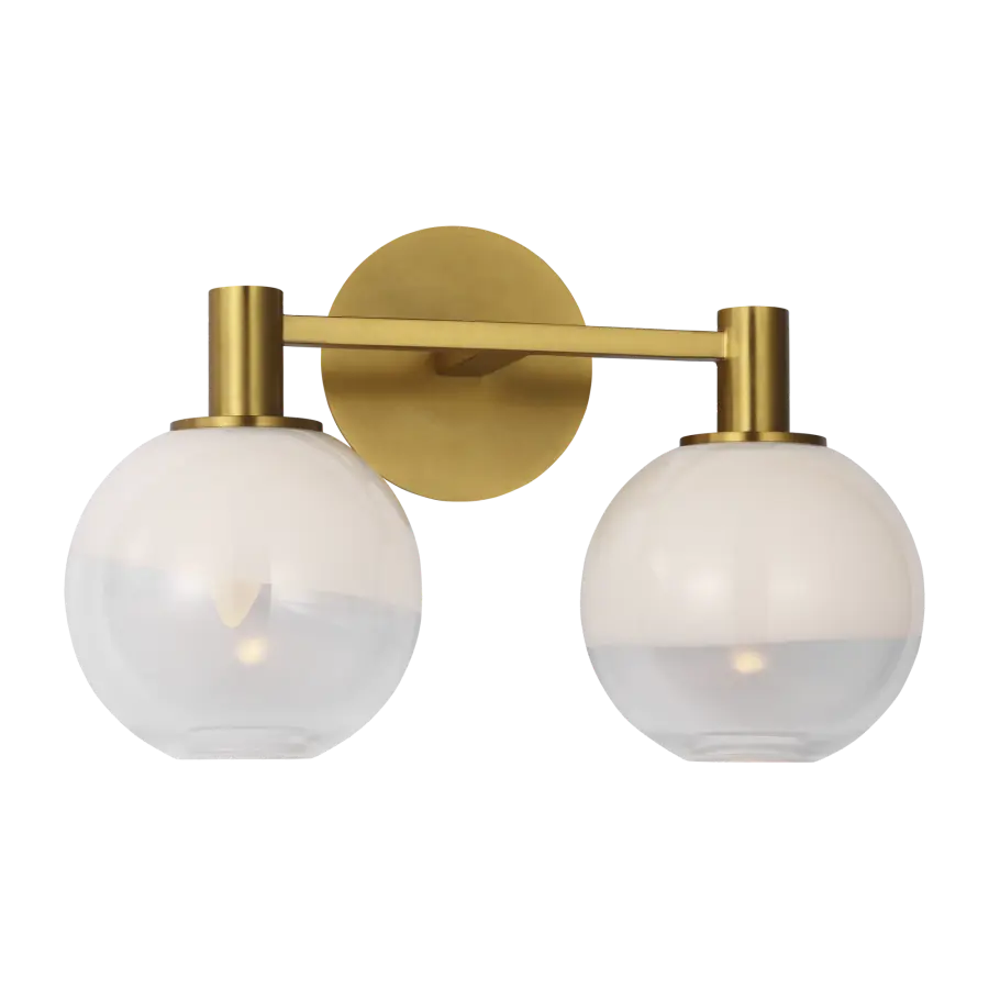 Torian 2-Light Vanity in Burnished Brass - Image 3