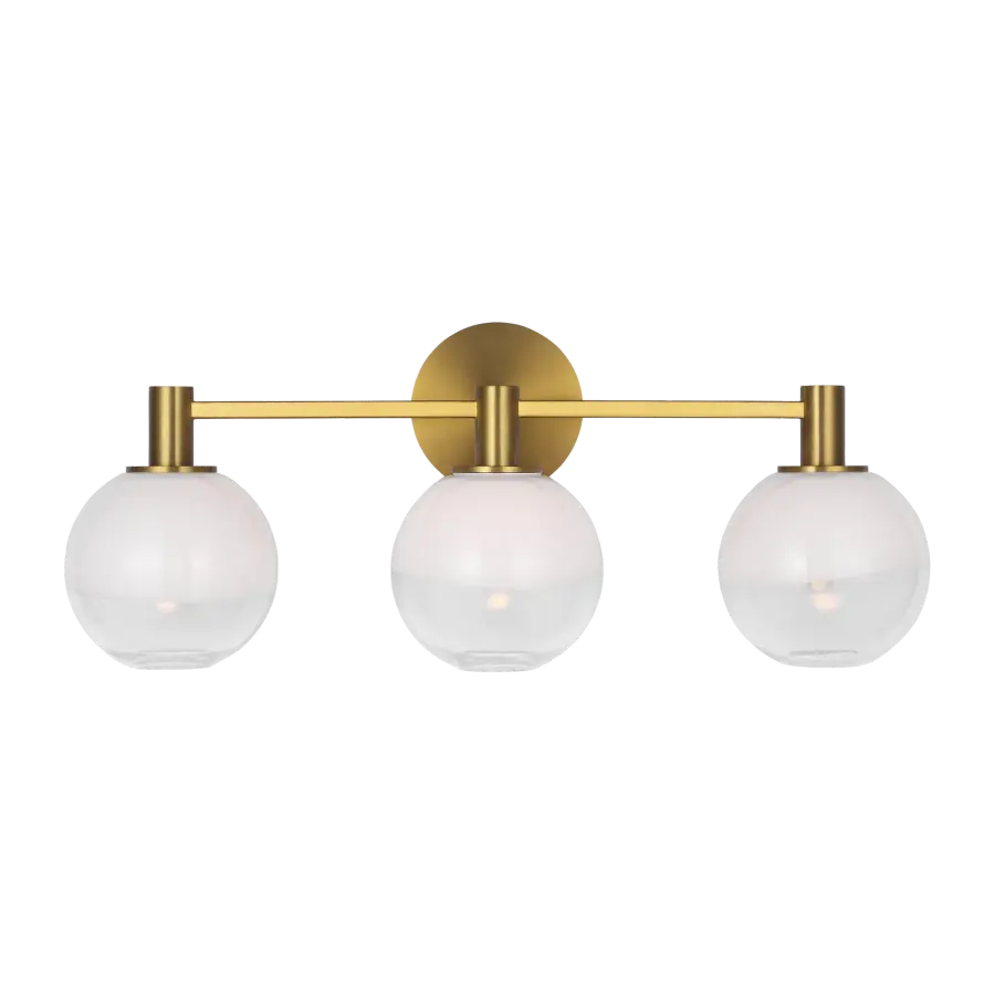 Torian 3-Light Vanity in Burnished Brass - Image 1