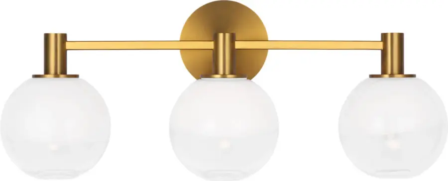 Torian 3-Light Vanity in Burnished Brass - Image 2