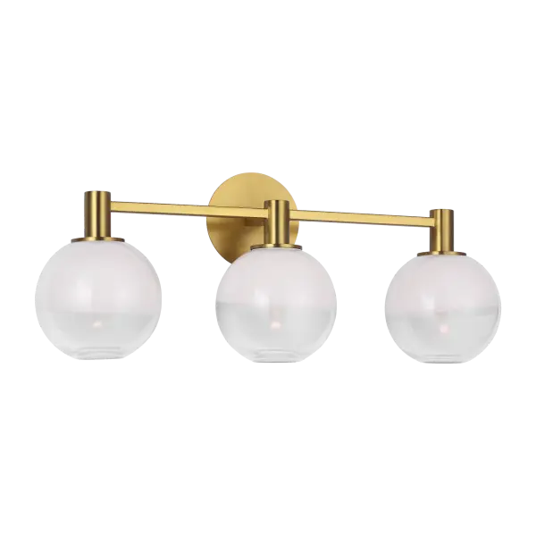Torian 3-Light Vanity in Burnished Brass - Image 3