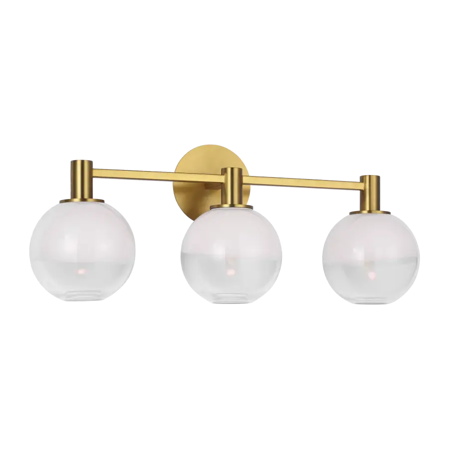 Torian 3-Light Vanity in Burnished Brass - Image 3