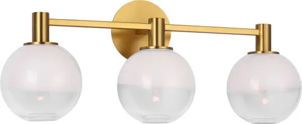 Torian 3-Light Vanity in Burnished Brass - Image 4
