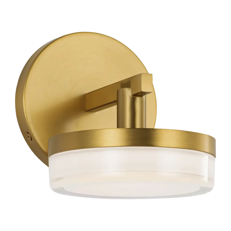 Khan Small Vanity Sconce in Burnished Brass - Image 1