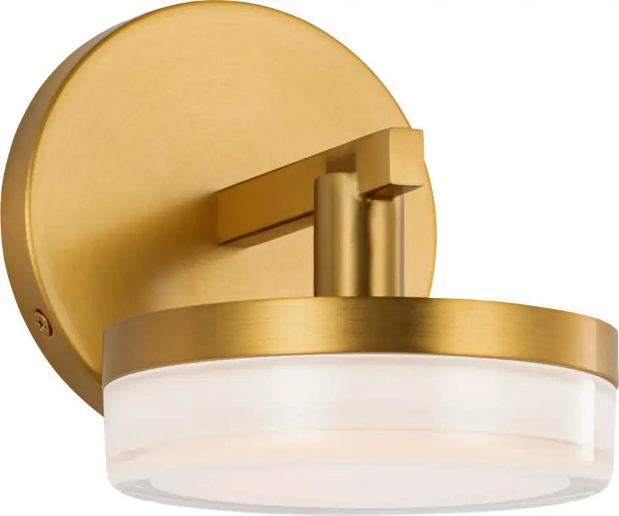 Khan Small Vanity Sconce in Burnished Brass - Image 2