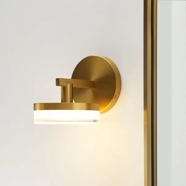 Khan Small Vanity Sconce in Burnished Brass - Image 7