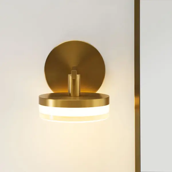 Khan Small Vanity Sconce in Burnished Brass - Image 8
