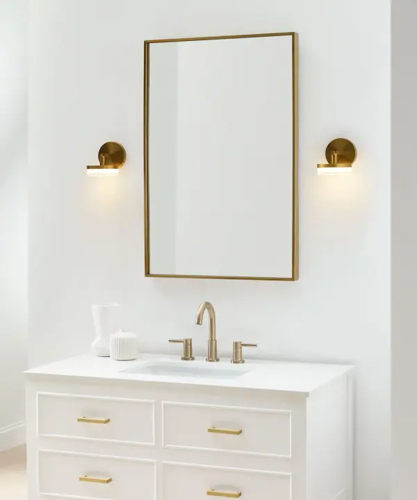 Khan Small Vanity Sconce in Burnished Brass - Image 9