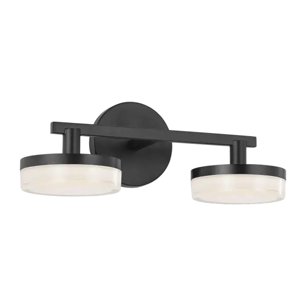 Khan 2-Light Vanity Sconce in Aged Iron - Image 3