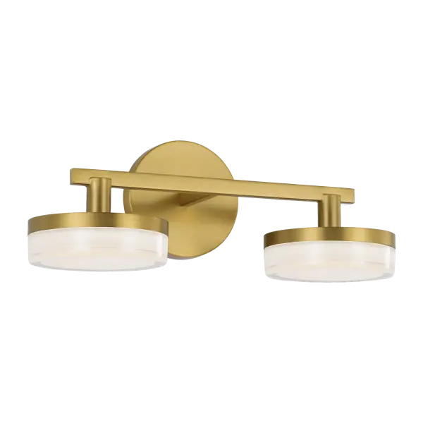 Khan 2-Light Vanity Sconce in Burnished Brass - Image 3