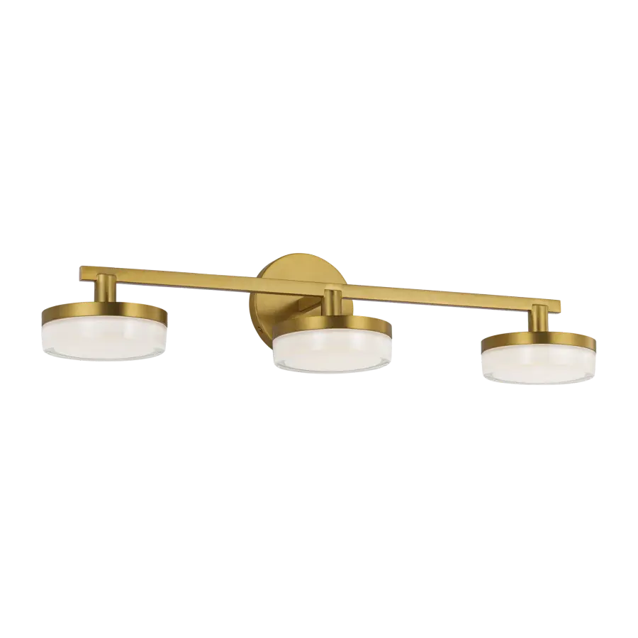 Khan Large Vanity Sconce in Burnished Brass - Image 1