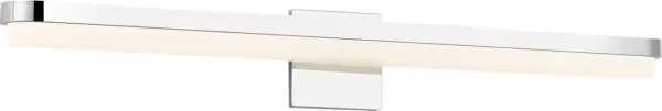 The Ismay 36-inch bath light delivers contemporary elegance with its polished chrome finish and clean lines. Perfect for medium to large vanities, this fixture provides ample illumination while adding a sophisticated touch to any bathroom.
