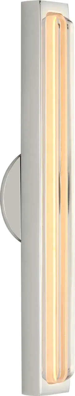 The Bloccare 13" Vanity by Sean Lavin combines architectural precision with artistic illumination. Its solid crystal block with edge-lit LEDs creates even, sculptural lighting perfect for intimate spaces. - alternate view